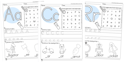 Kindergarten Handwriting Sheets