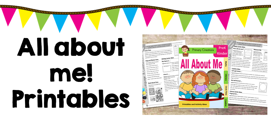 All About Me Activities for Preschool, PreK, SPED and Autism Classrooms