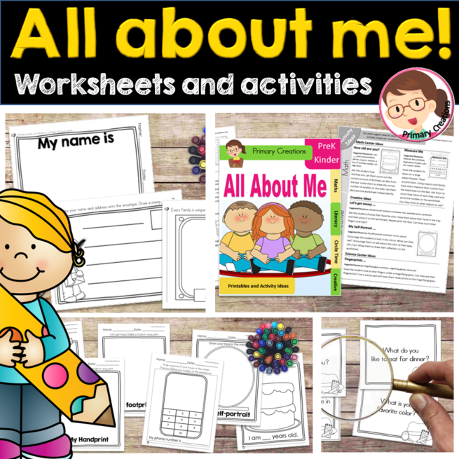 All About Me Activities and Worksheets for Autism, SEN, PreK
