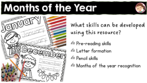 Months of the Year activities for kids
