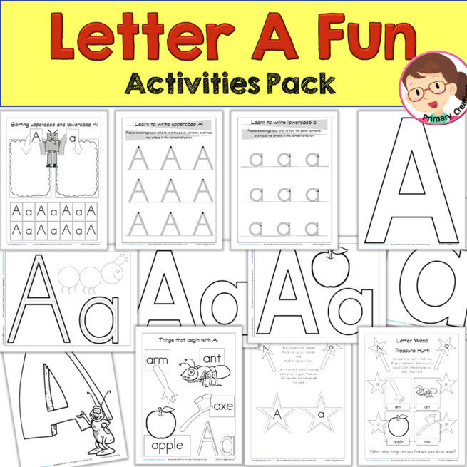 Alphabet Worksheets, Letter Recognition 'A' Pack -  Autism SPED Preschool PreK