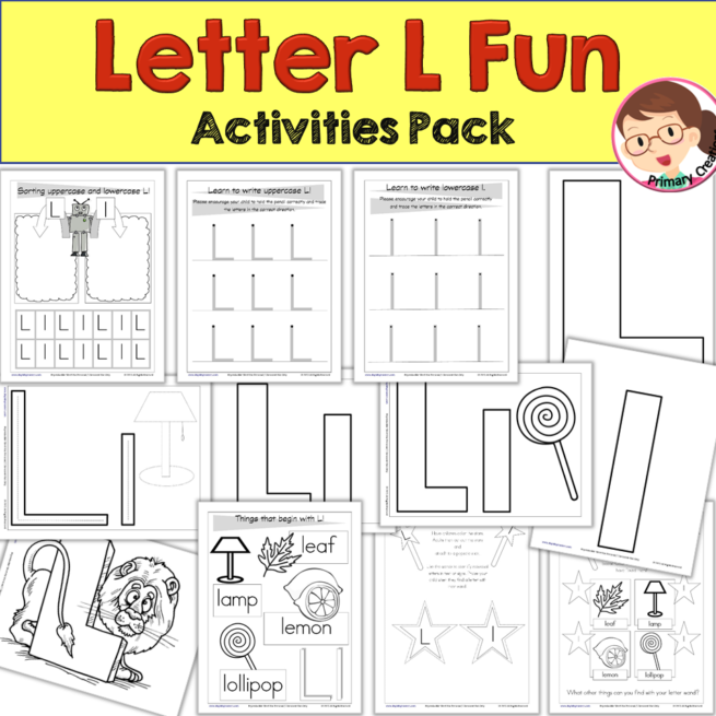 Alphabet Worksheets, Letter Recognition 'L' Pack - Autism SPED Preschool PreK