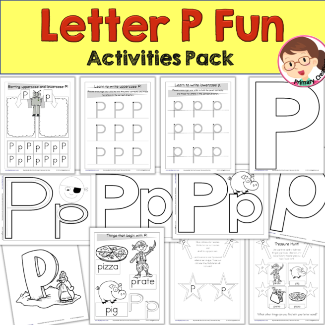 Alphabet Worksheets, Letter Recognition 'P' Pack - Autism SPED Preschool PreK