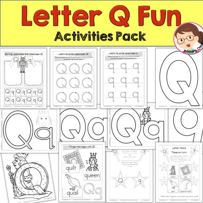 Alphabet Worksheets, Letter Recognition 'Q' Pack - Autism SPED Preschool PreK