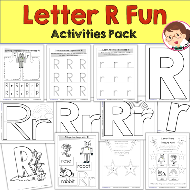 Alphabet Worksheets, Letter Recognition 'R' Pack - Autism SPED Preschool PreK