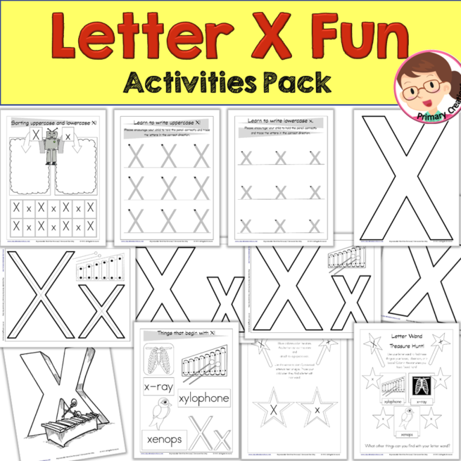 Alphabet Worksheets, Letter Recognition 'X' Pack - Autism SPED Preschool PreK