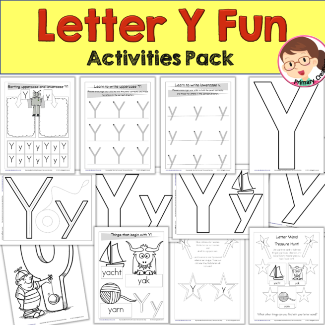 Alphabet Worksheets, Letter Recognition 'Y' Pack - Autism SPED Preschool PreK