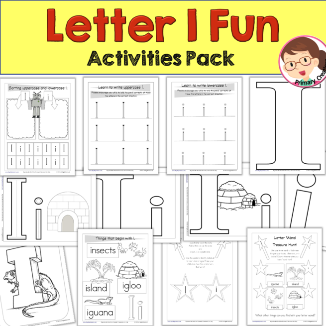 Alphabet Worksheets, Letter Recognition 'I' Pack - Autism SPED Preschool PreK