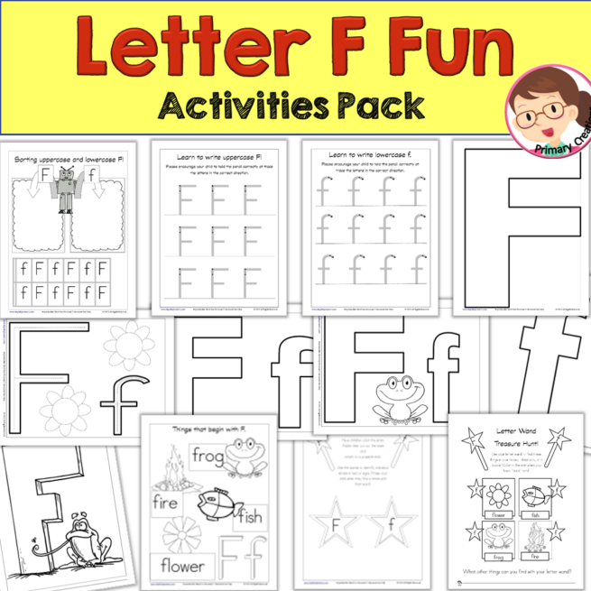 Alphabet Worksheets, Letter Recognition 'F' Pack - Autism SPED Preschool Prek