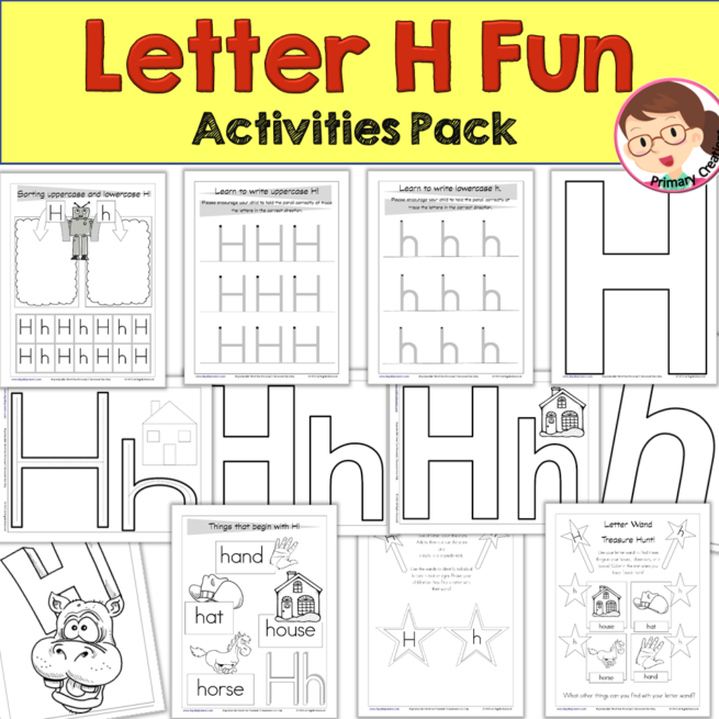 Alphabet Worksheets, Letter Recognition 'H' Pack - Autism SPED Preschool Prek