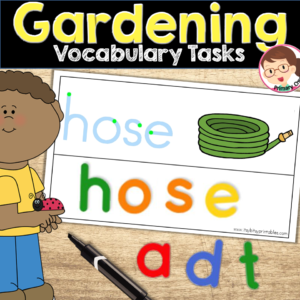 Gardening Vocabulary Activities - Autism, SPED, Preschool, PreK